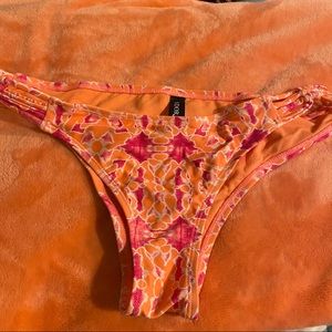 Adore Me | pink and organge floral bikini bottom